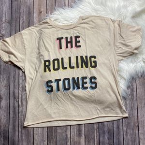 The Rolling Stones Crop Cut Off Tee Large